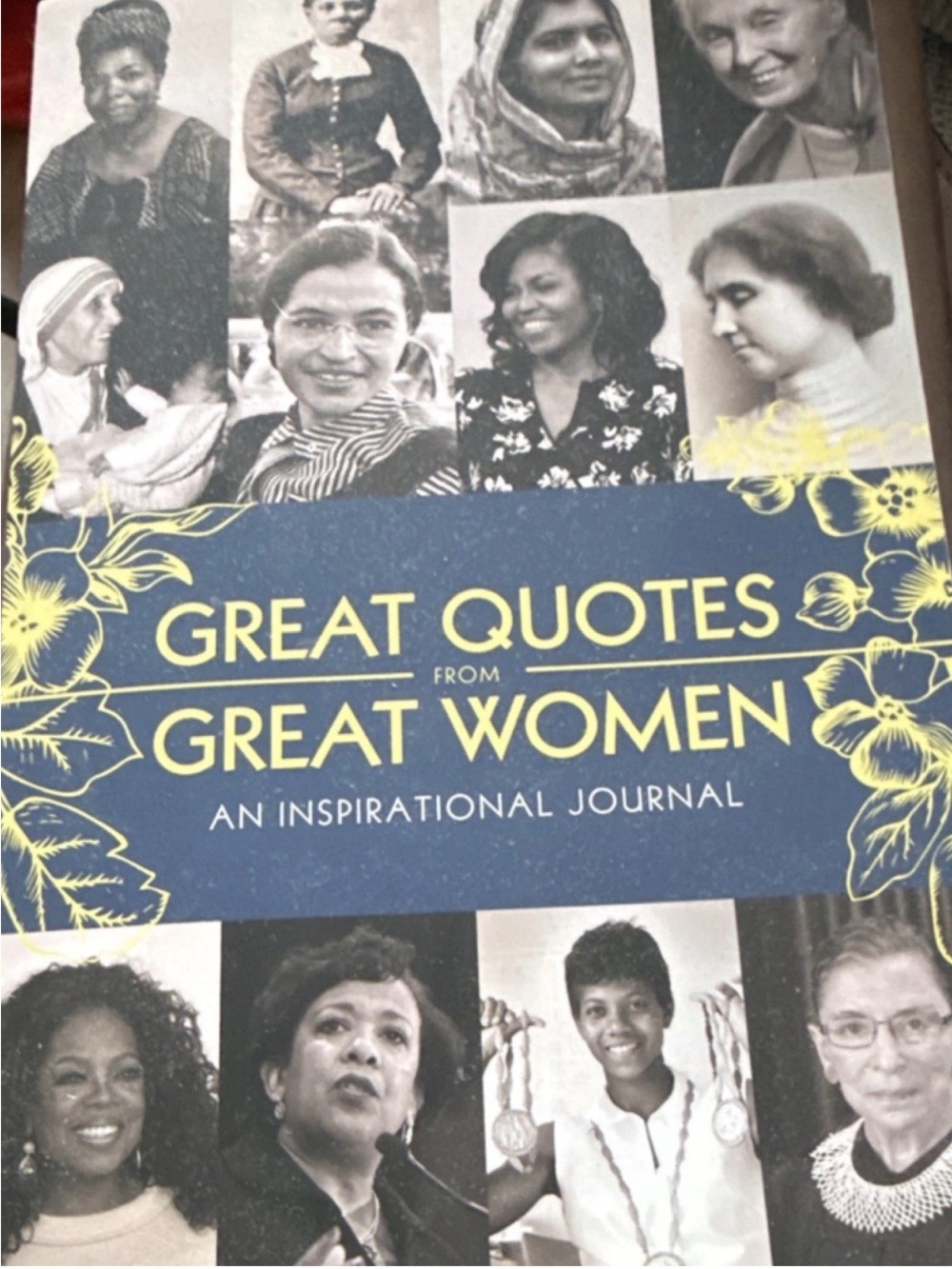 Great Quotes from Great Women Inspirational Journal - Blue & Yellow